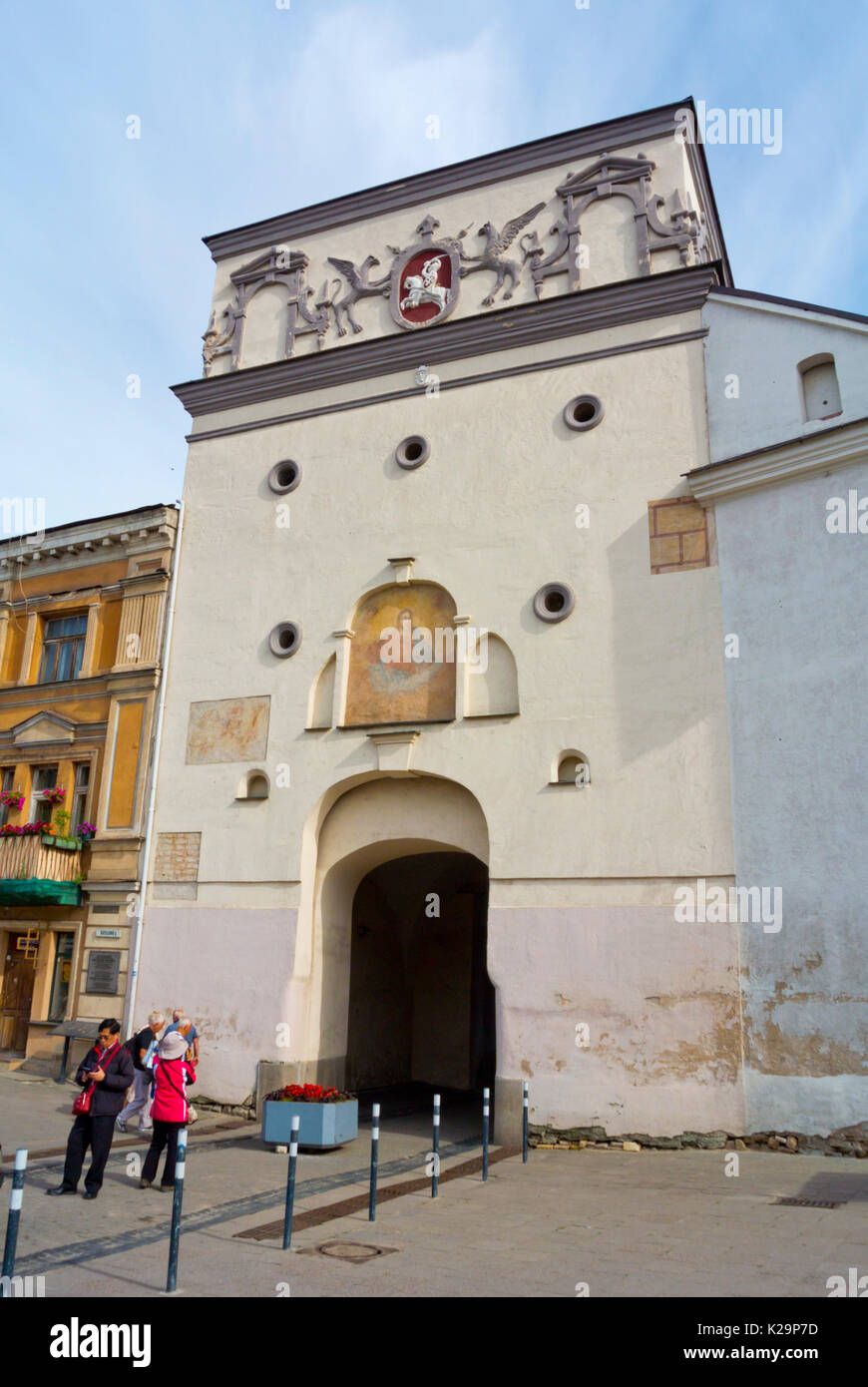 Ausros vartai, Gates of Dawn, gate to old town, Vilnius, Lithuania Stock Photo