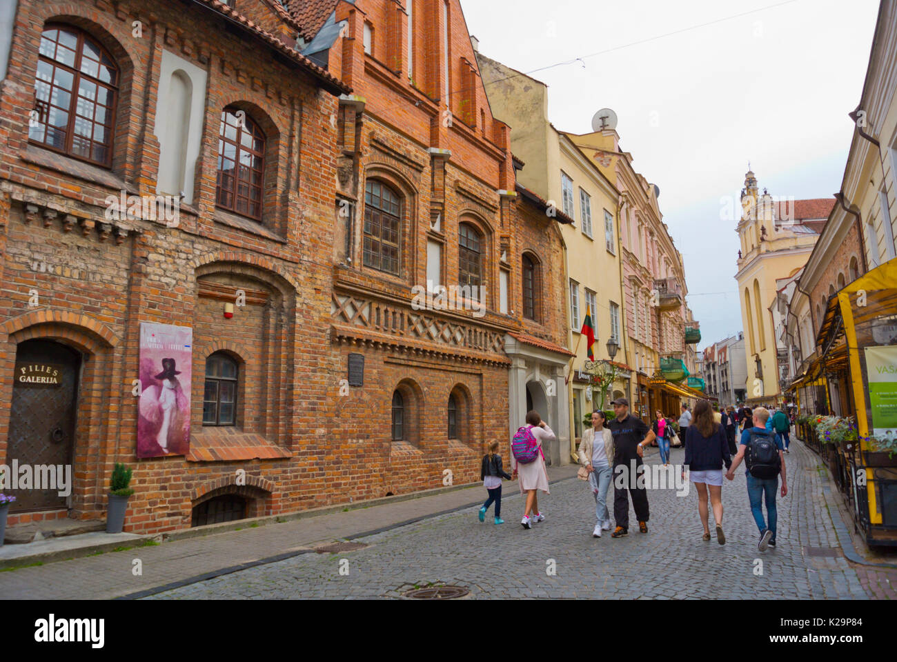 Pilies gatve, old town, Vilnius, Lithuania Stock Photo