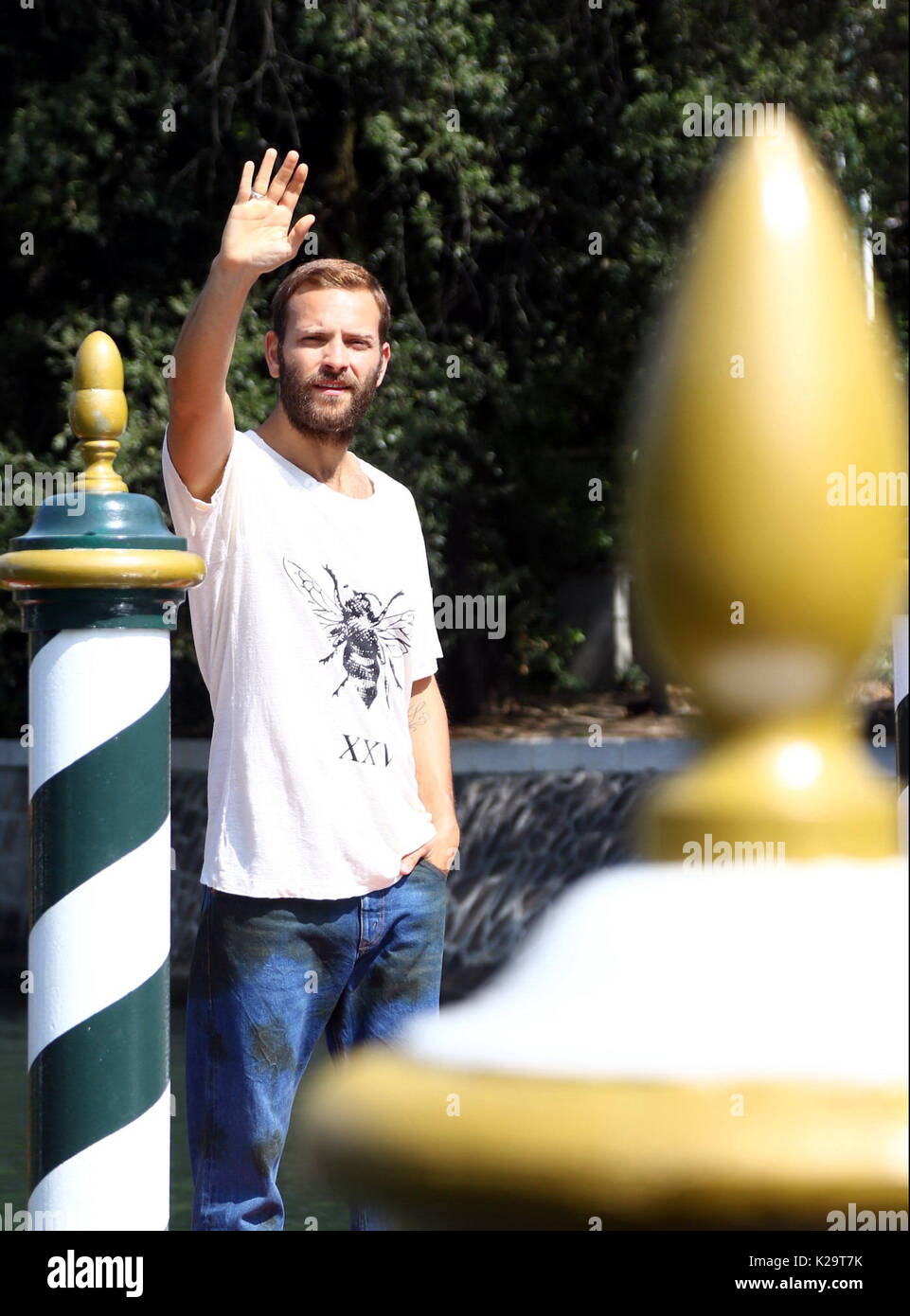 Venice, Italy. 29th August, 2017. The italian actor Alessandro Borghi will host the opening and closing ceremony during the 74th Venice International Film Festival in Venice Lido, Italy, 29 August 2017.(will run from August 30th to September 9th) Credit: Andrea Spinelli/Alamy Live News Stock Photo