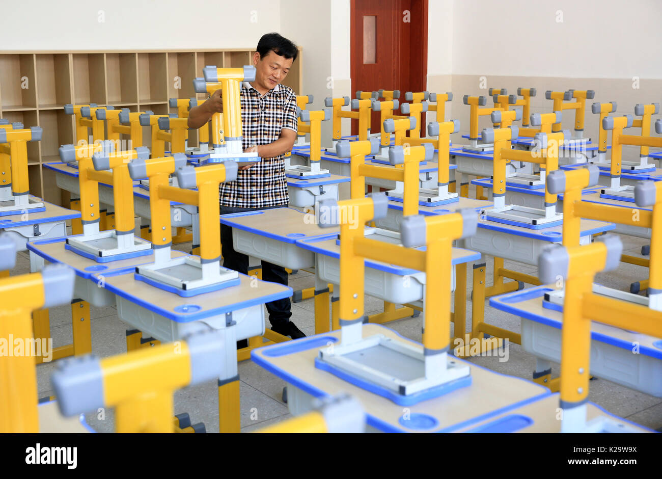 China school classroom desks hires stock photography and images Alamy