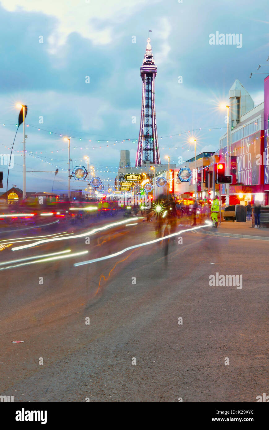 Blackpool, UK. 29th Aug, 2017. Ride the Lights annual cycling event through the illuminations. Blackpool UK   29th August 2017. Thousands of people with their bikes from around the north west of England  descend on Blackpool, Lancashire,  for the annual Ride the Lights event. For a period of three hours it was bicycles only along the promenade for families and individuals to appreciate the illuminations in a vehicle and pollution free environment. Kev Walsh/Alamy Live News Stock Photo