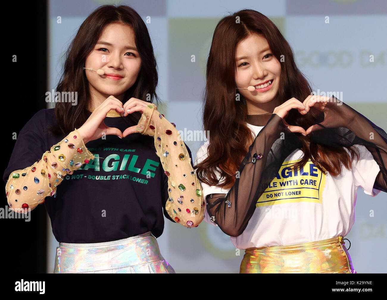 S. Korean girl group Good Day South Korean girl group Good Day poses