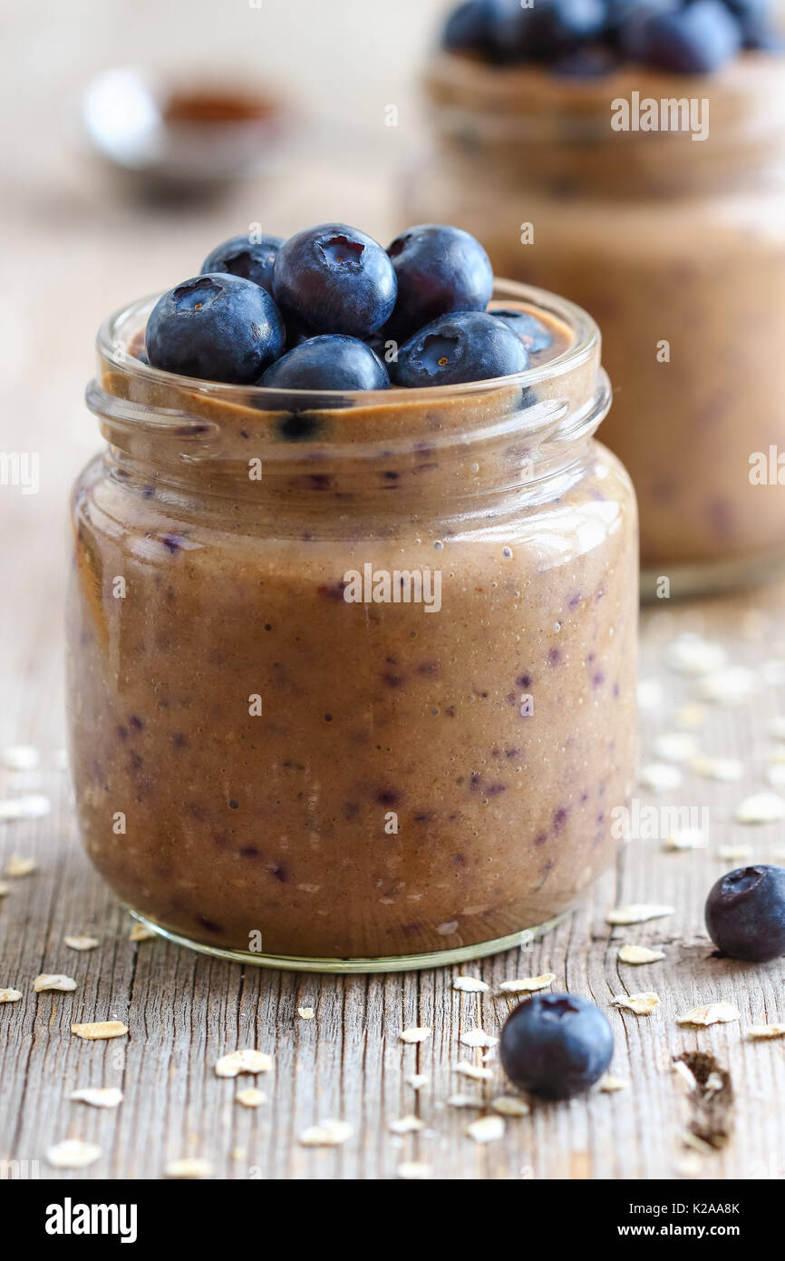 Coffee Smoothie with Blueberries Stock Photo