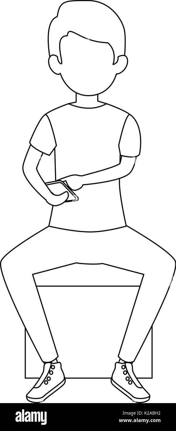 man using a smartphone icon Stock Vector Image & Art - Alamy