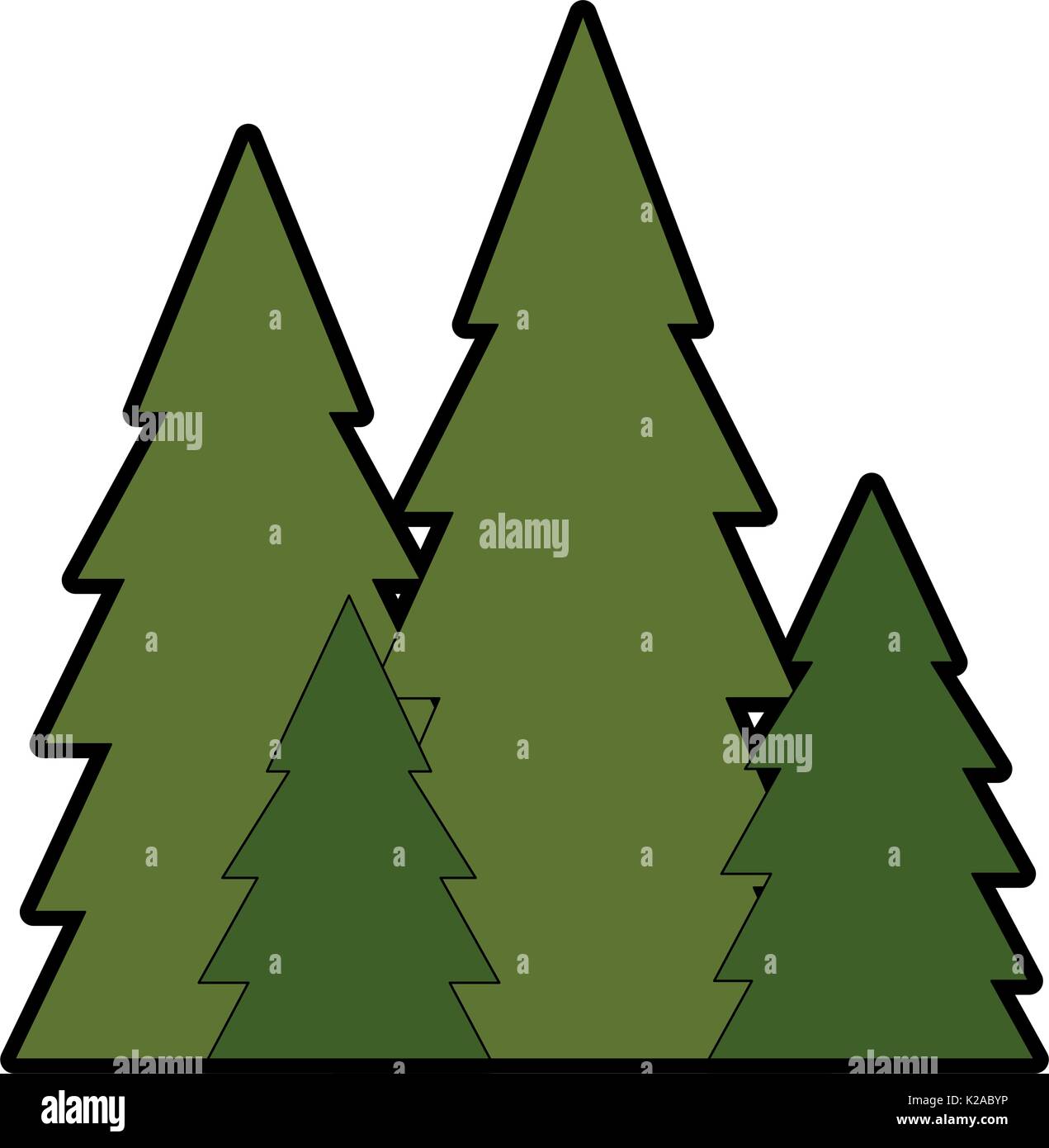 pines trees icon Stock Vector Image & Art - Alamy