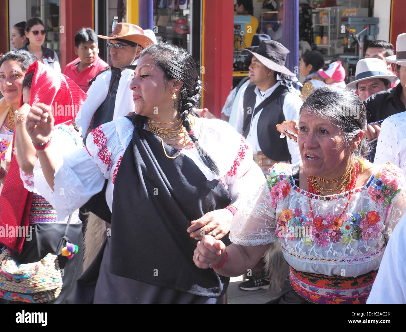 Celebration of SAN JUAN in Otavalo in Ecuador the 06/22/2017. The