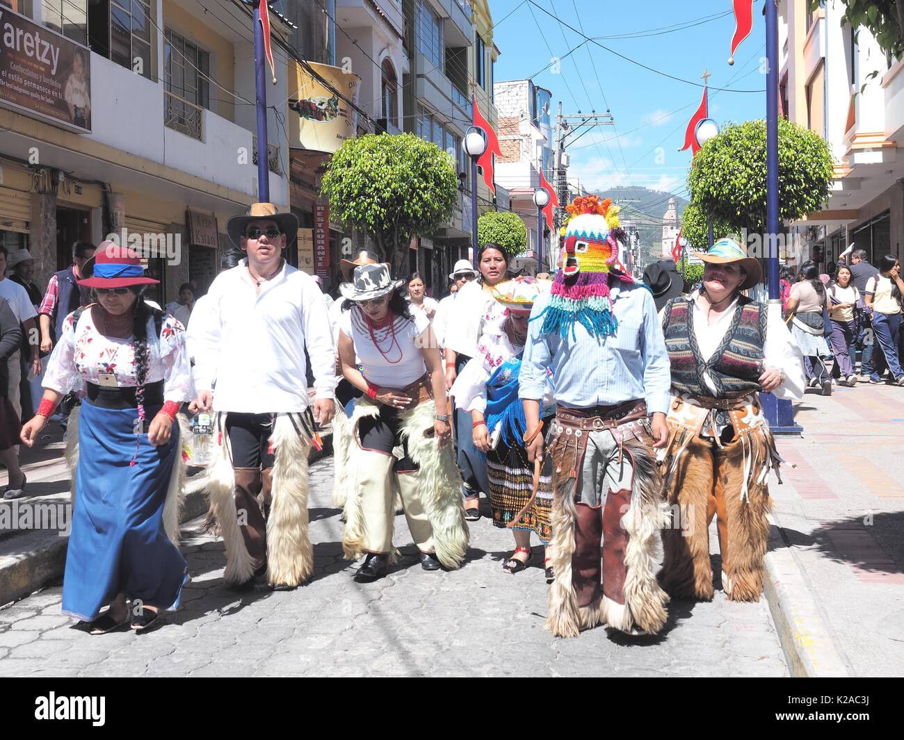 Celebration of SAN JUAN in Otavalo in Ecuador the 06/22/2017. The