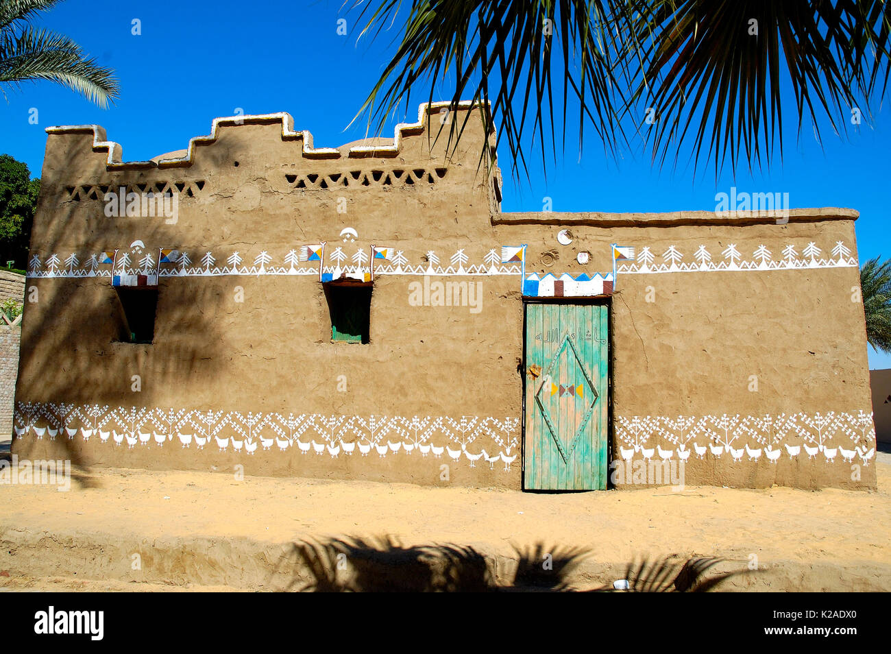 Nubian house. Aswan, Egypt Stock Photo