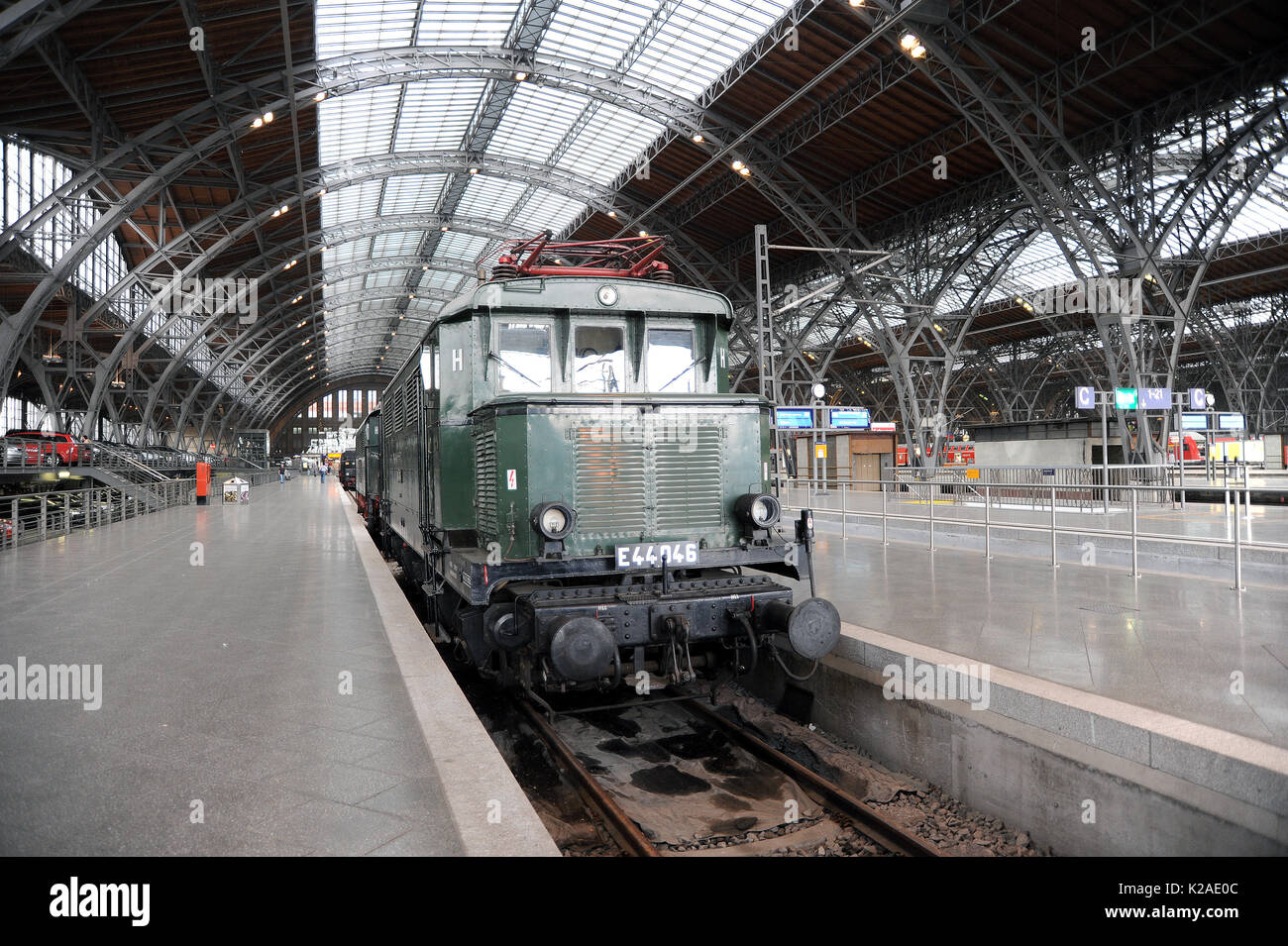 Preserved electric at Leipzig Hauptbahnhof Stock Photo Alamy