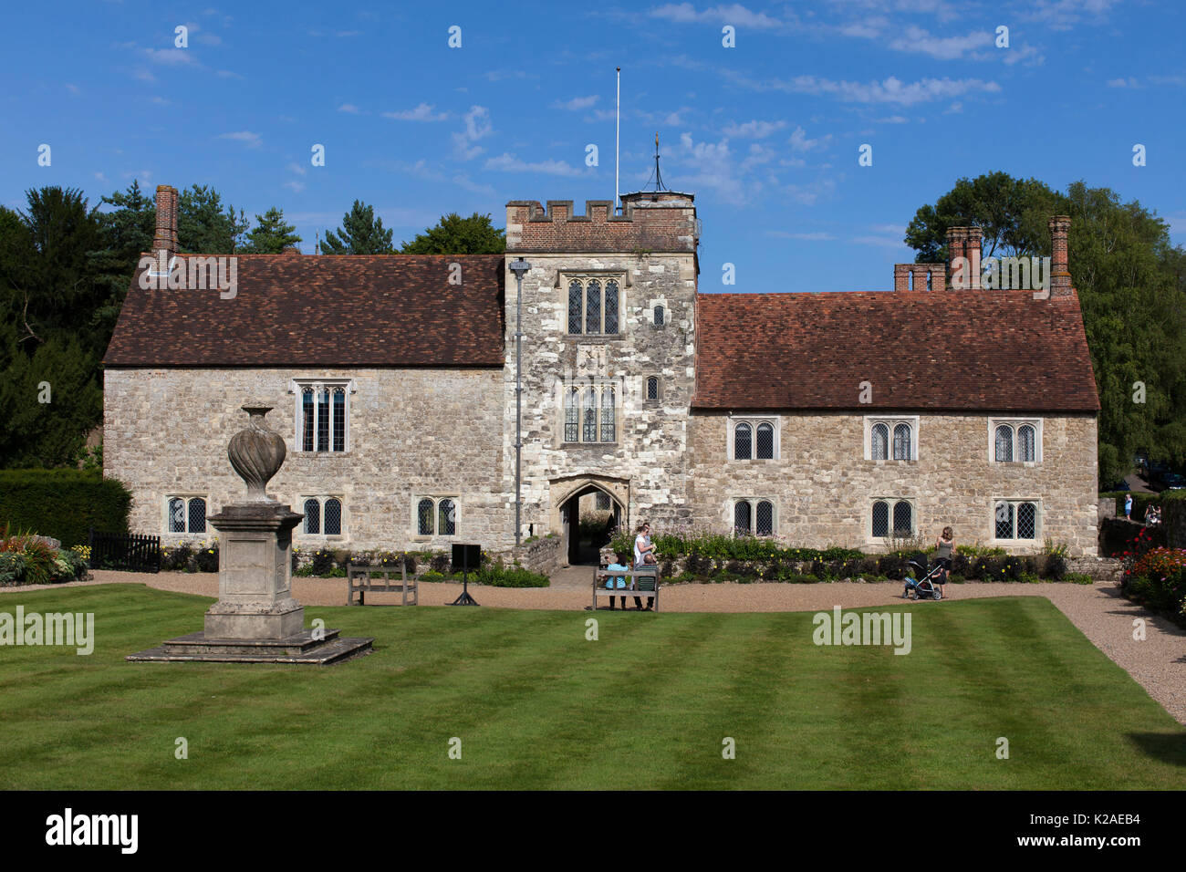 Ightham Kent Is A Medieval Moated Manor House The Architectural Stock Photo Alamy