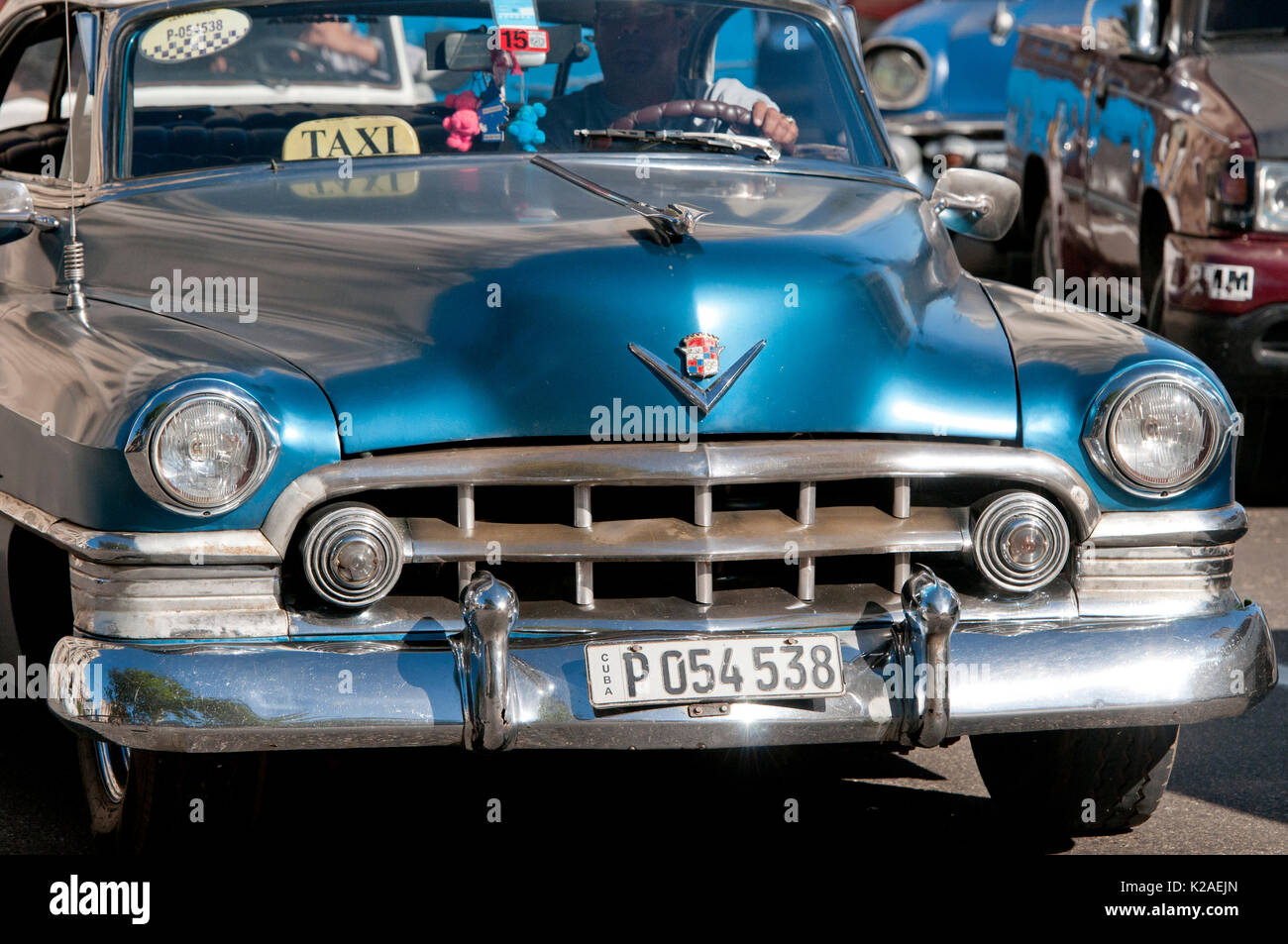 1953 Cadillac taxi in Havana Cuba Stock Photo