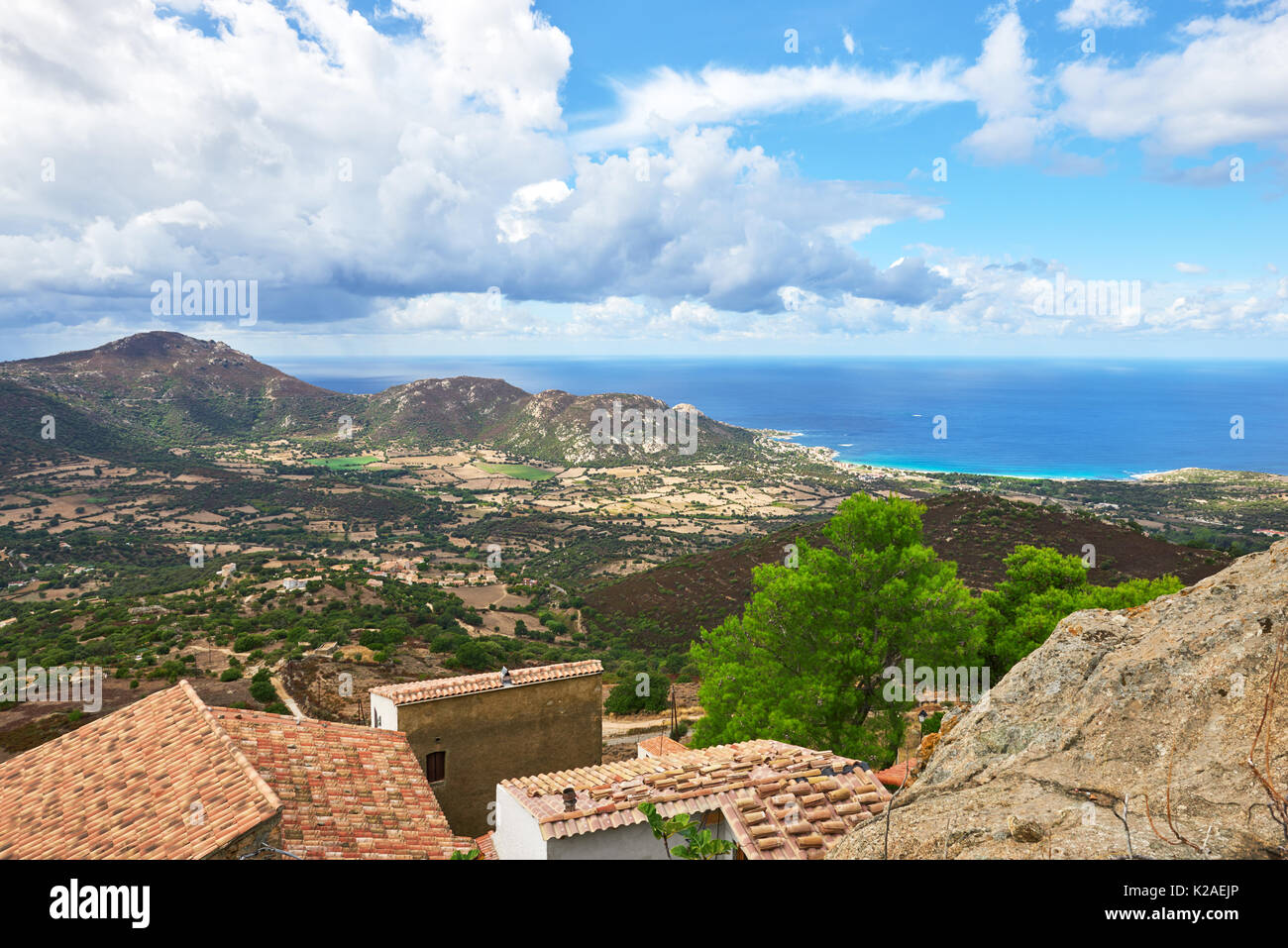 Village of Sant Antonino, Corsica Island France Stock Photo - Alamy