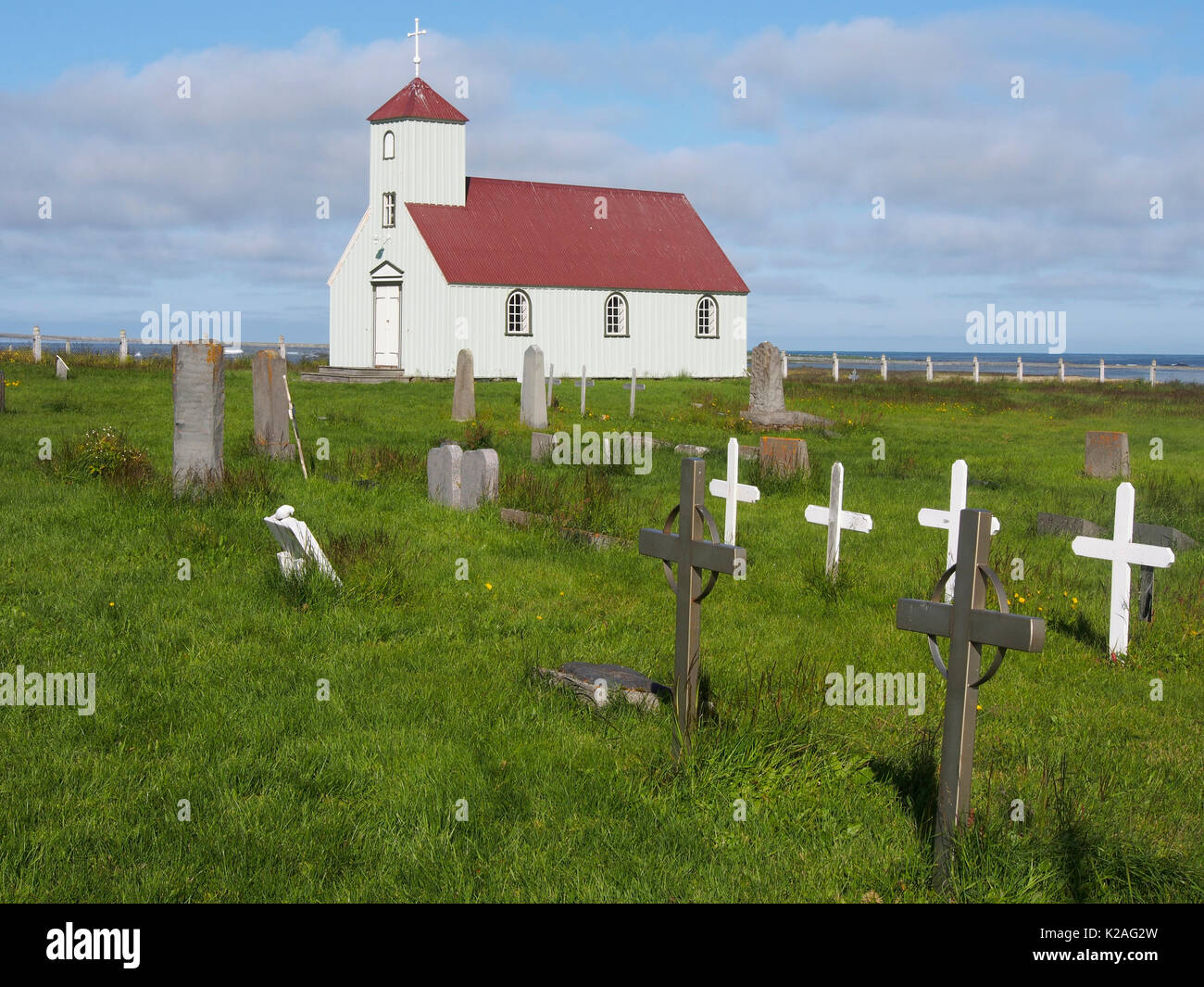 Church, Árnes, Strandir, Iceland Stock Photo - Alamy
