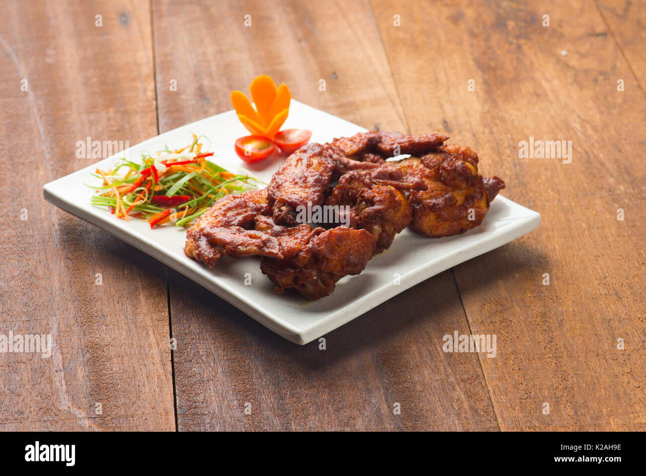 deep fried asian chicken wings Stock Photo Alamy