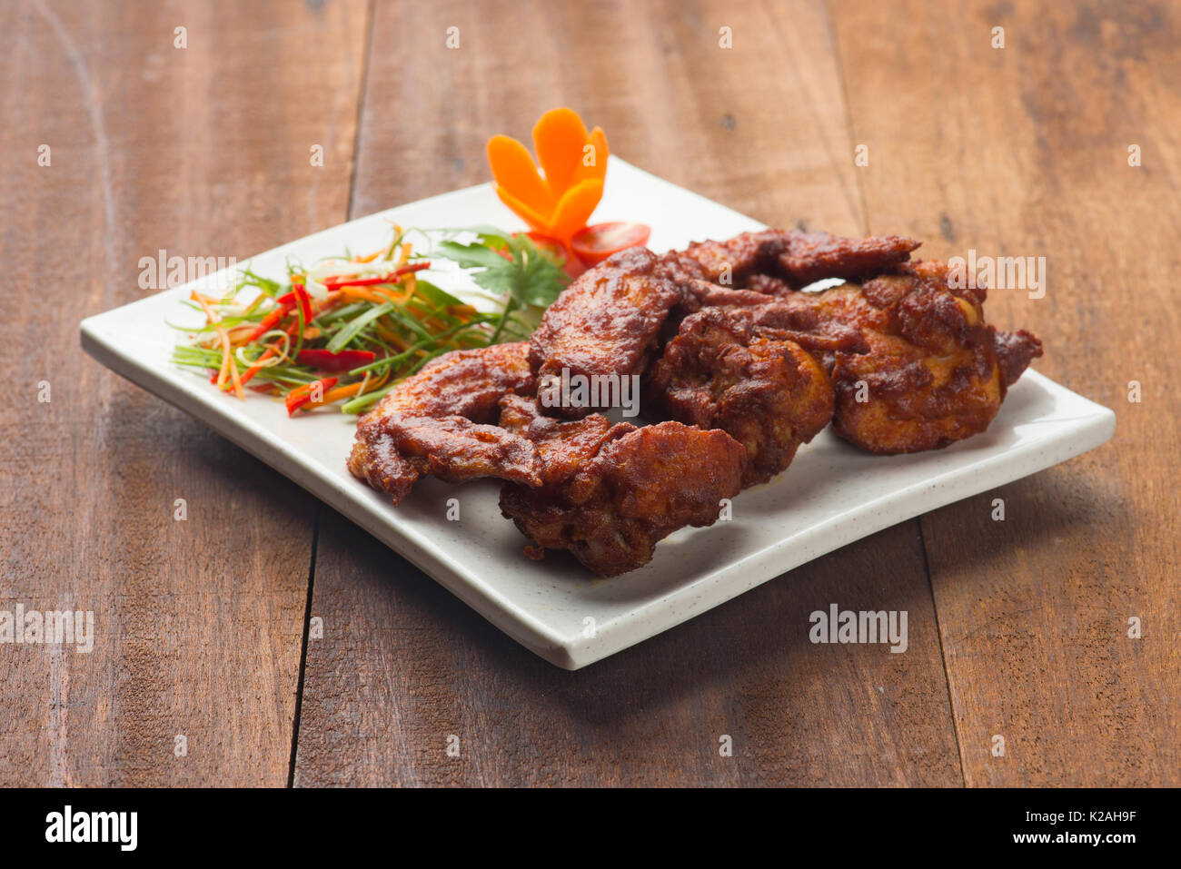 deep fried asian chicken wings Stock Photo - Alamy