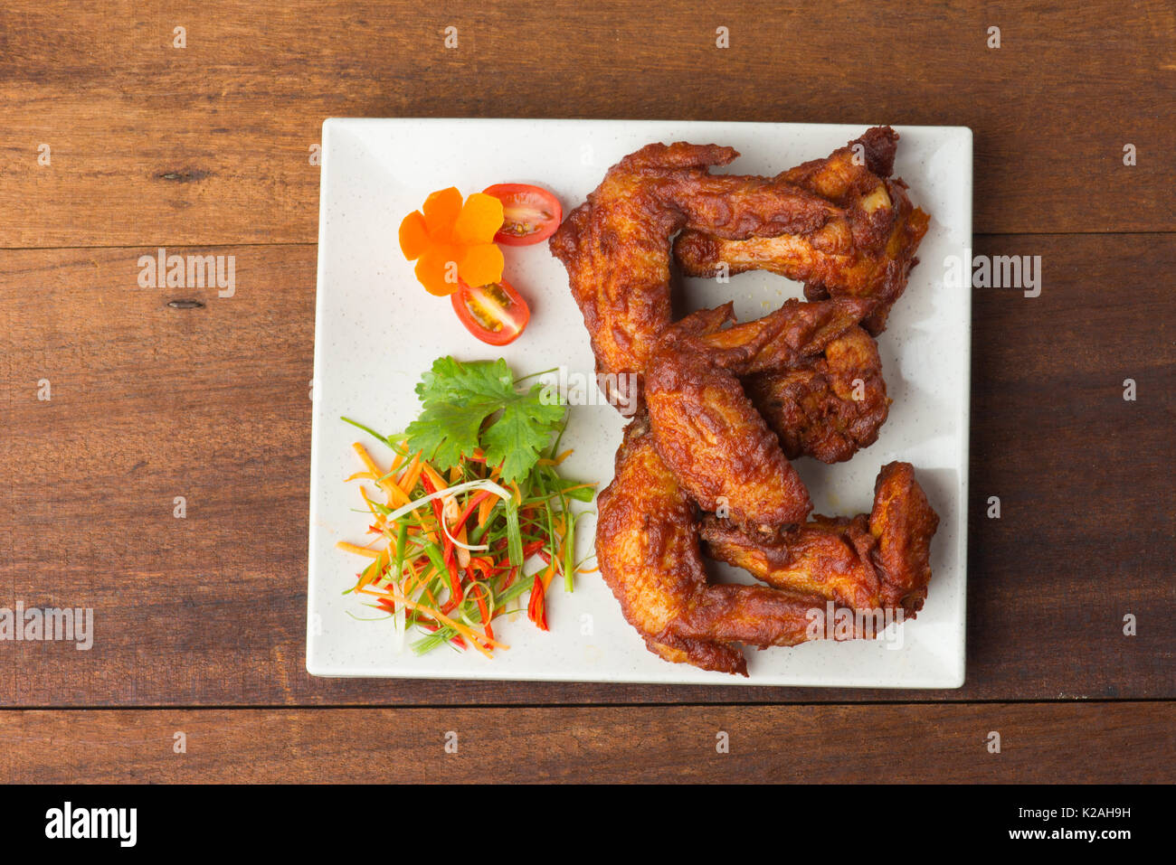 deep fried asian chicken wings Stock Photo - Alamy