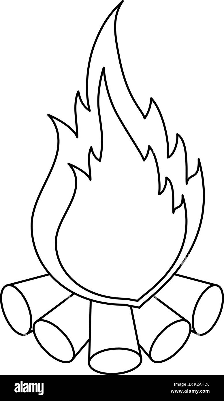 campfire icon over white background vector illustration Stock Vector ...