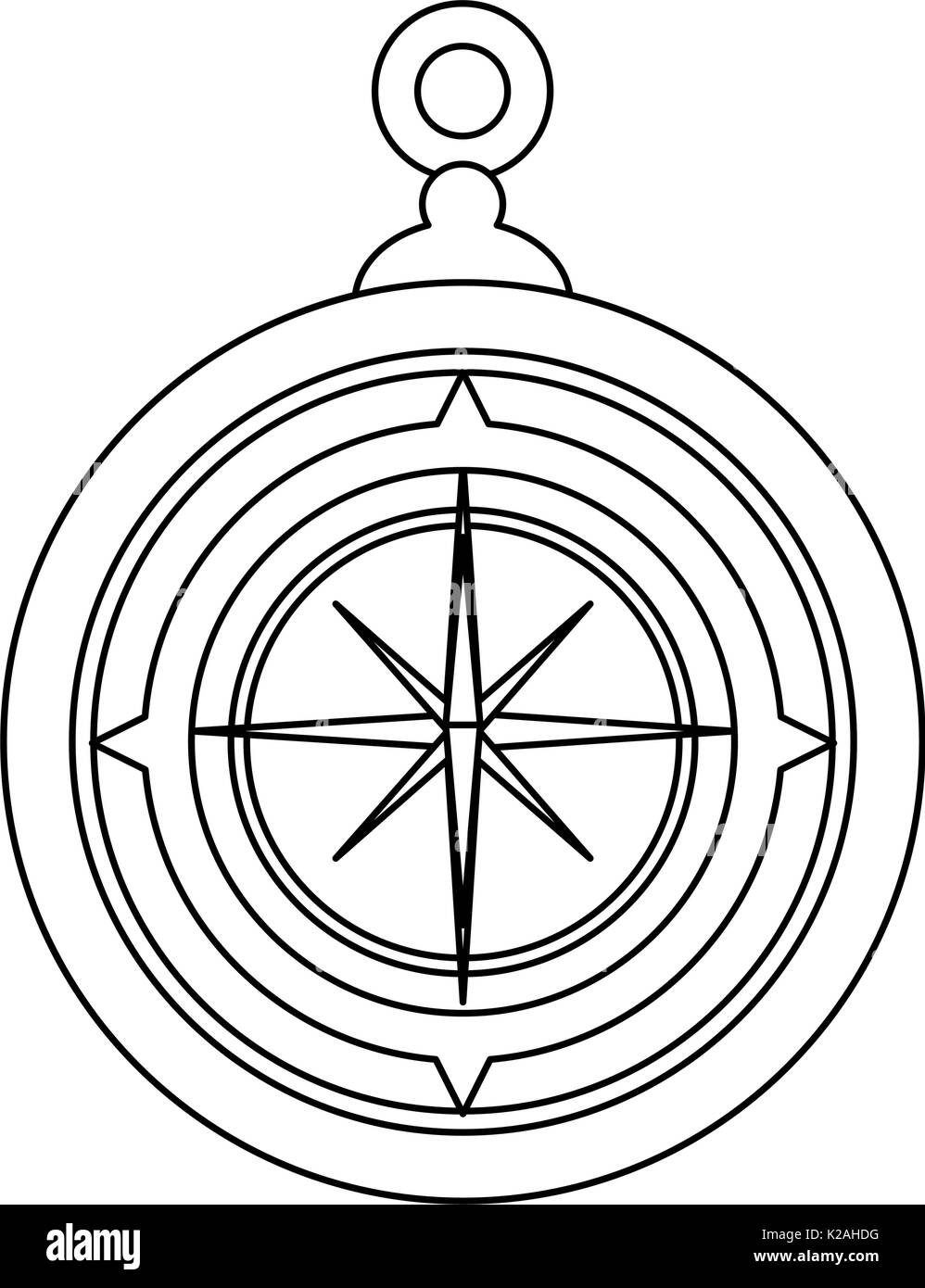 compass icon over white background vector illustration Stock Vector ...