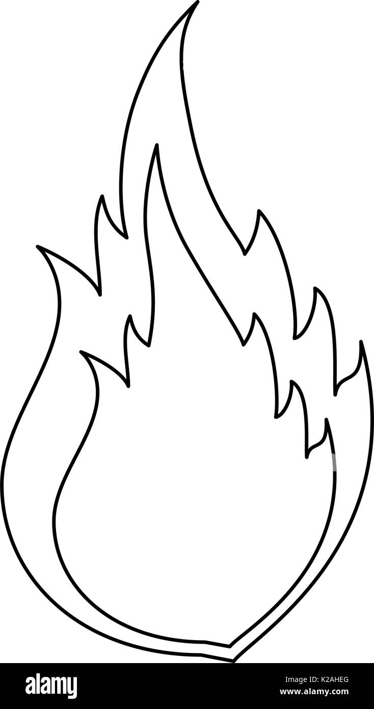 fire flame icon over white background vector illustration Stock Vector ...