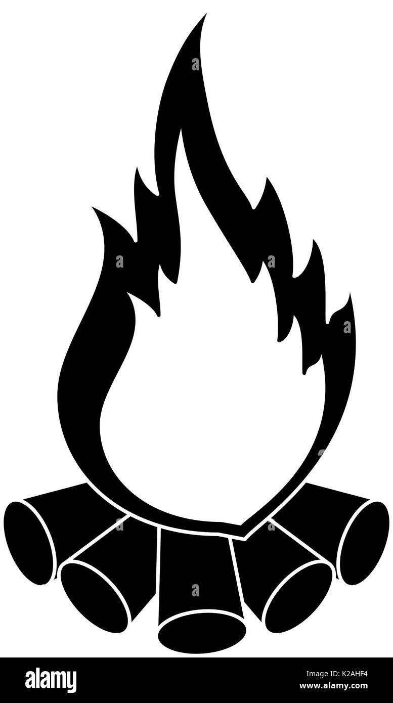 campfire icon over white background vector illustration Stock Vector ...