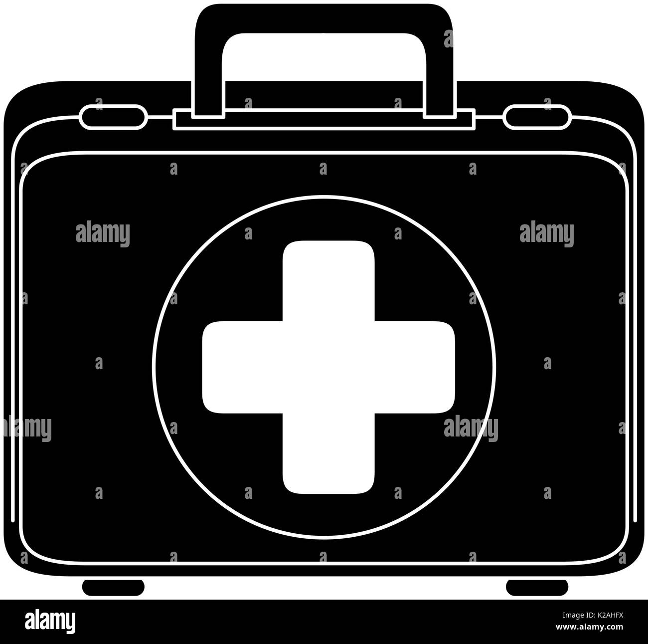 first aid kit icon over white background vector illustration Stock ...