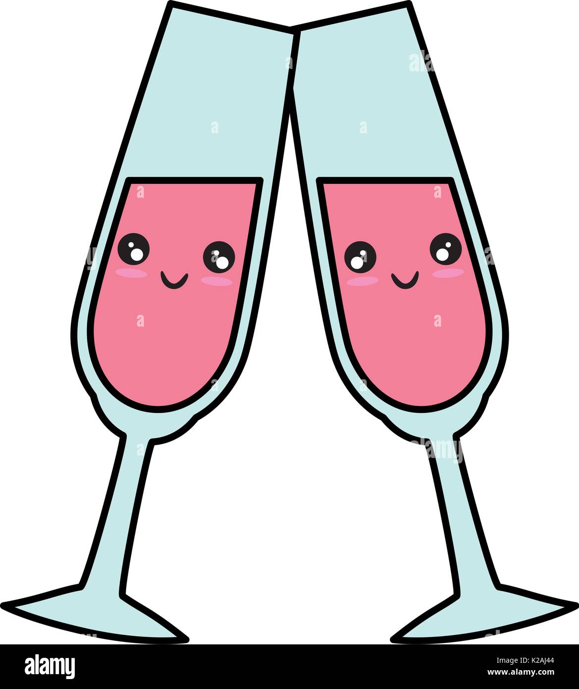Cute happy smiling wine glass Stock Vector by ©Kahovsky 360597012
