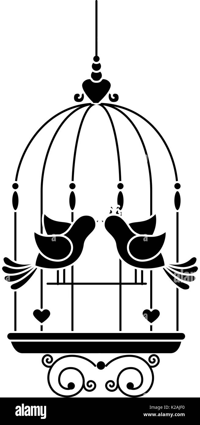 Silhouette Birdcage High Resolution Stock Photography and Images - Alamy