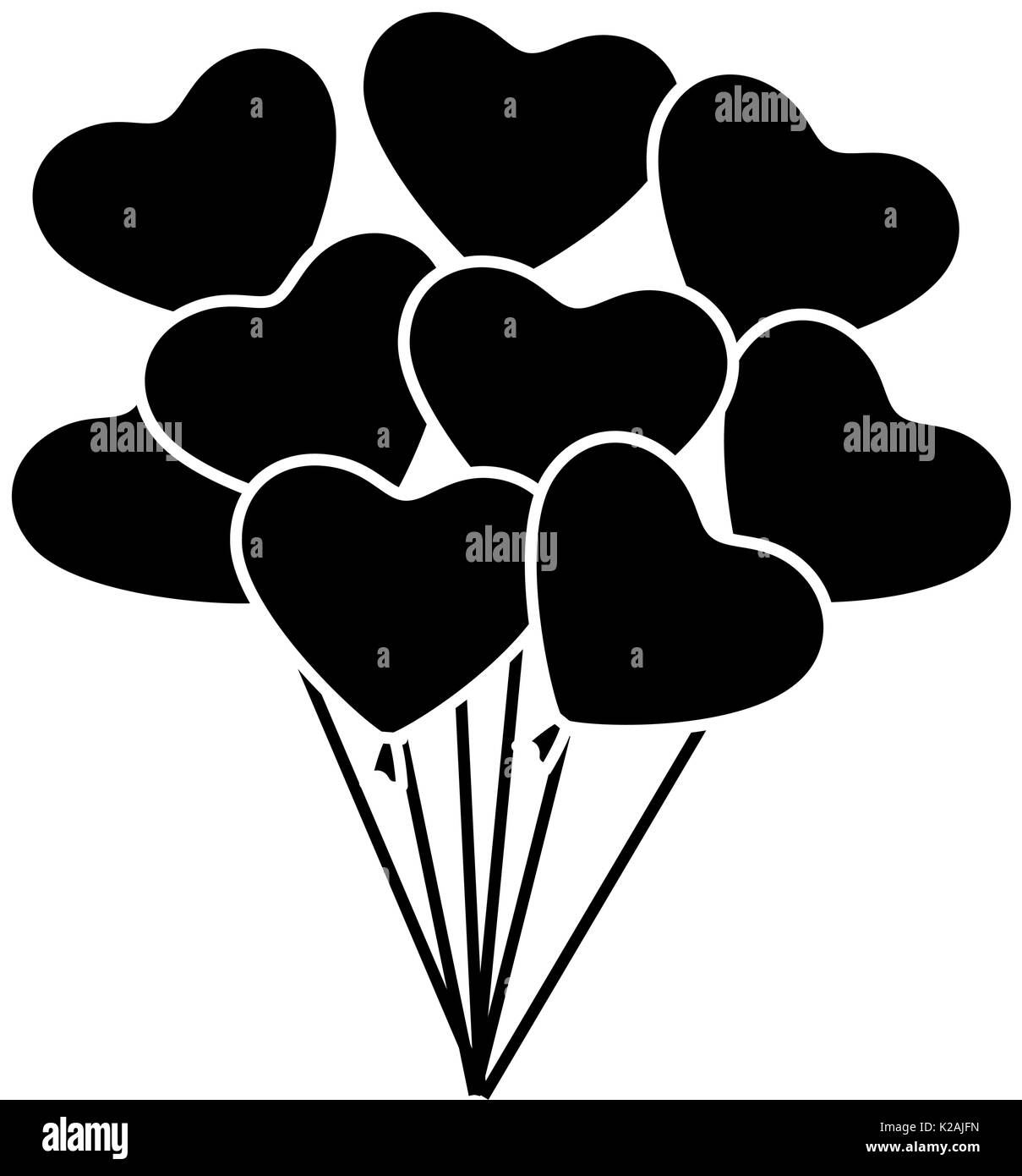 heart balloons icon Stock Vector Image & Art - Alamy