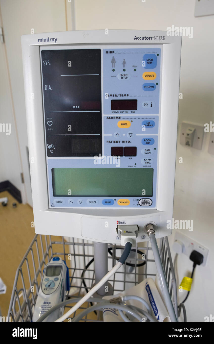 Datascope Accutorr Plus Patient Monitor on a ward of the William Harvey Hospital in Ashford Kent