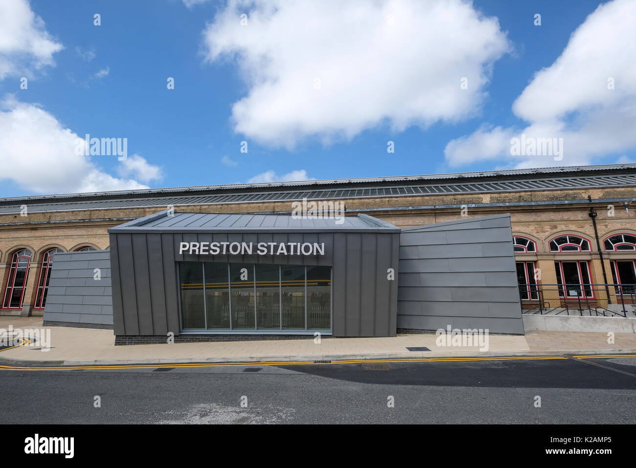 Preston Railway Station Butler Street entrance has been nominated for the Carbuncle Cup award in 2017 Stock Photo
