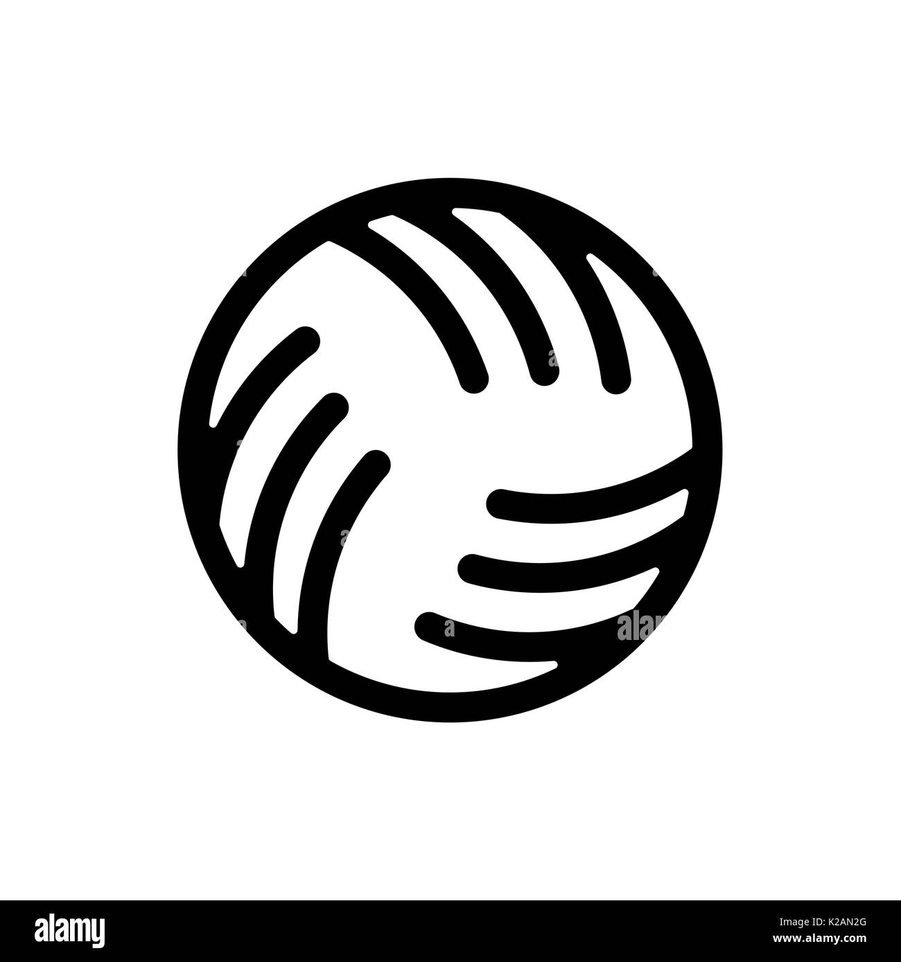 Ball water polo sign. Ball for playing on water games icon Stock Vector