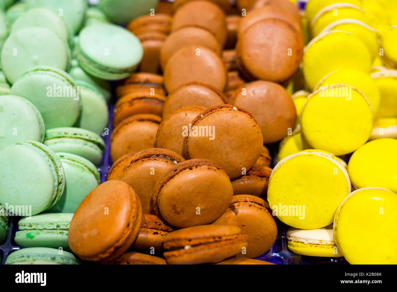 Circular cake macaron or macaroon is a sweet meringuebased confection