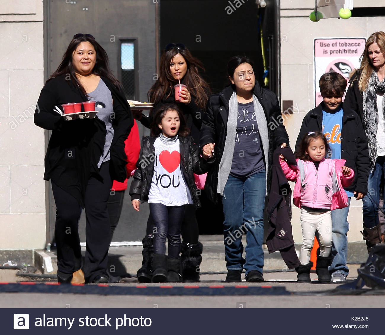 Steffiana De La Cruz and family. A very pregnant Steffiana De La Stock