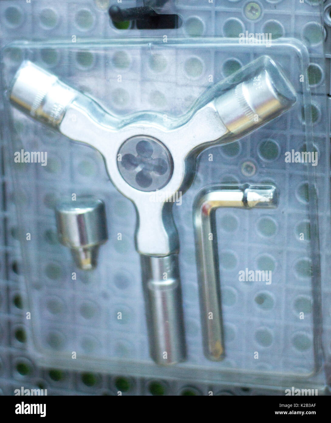 Inline roller skate shop mechanic tools in retail skates store to