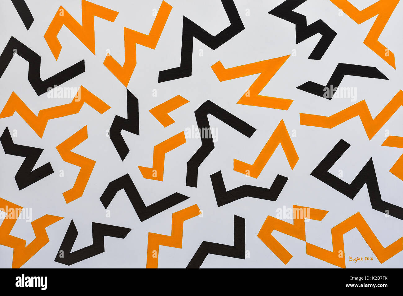"Vauban's Hazard Stripes" - abstract artwork by Ed Buziak. Stock Photo