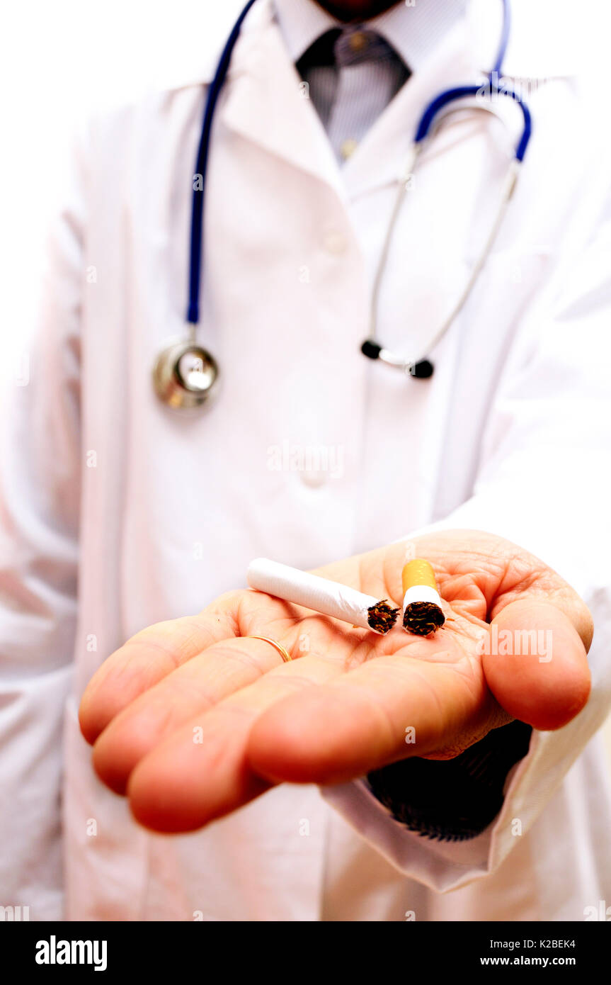 Cigarette Smoking Doctor High Resolution Stock Photography and Images