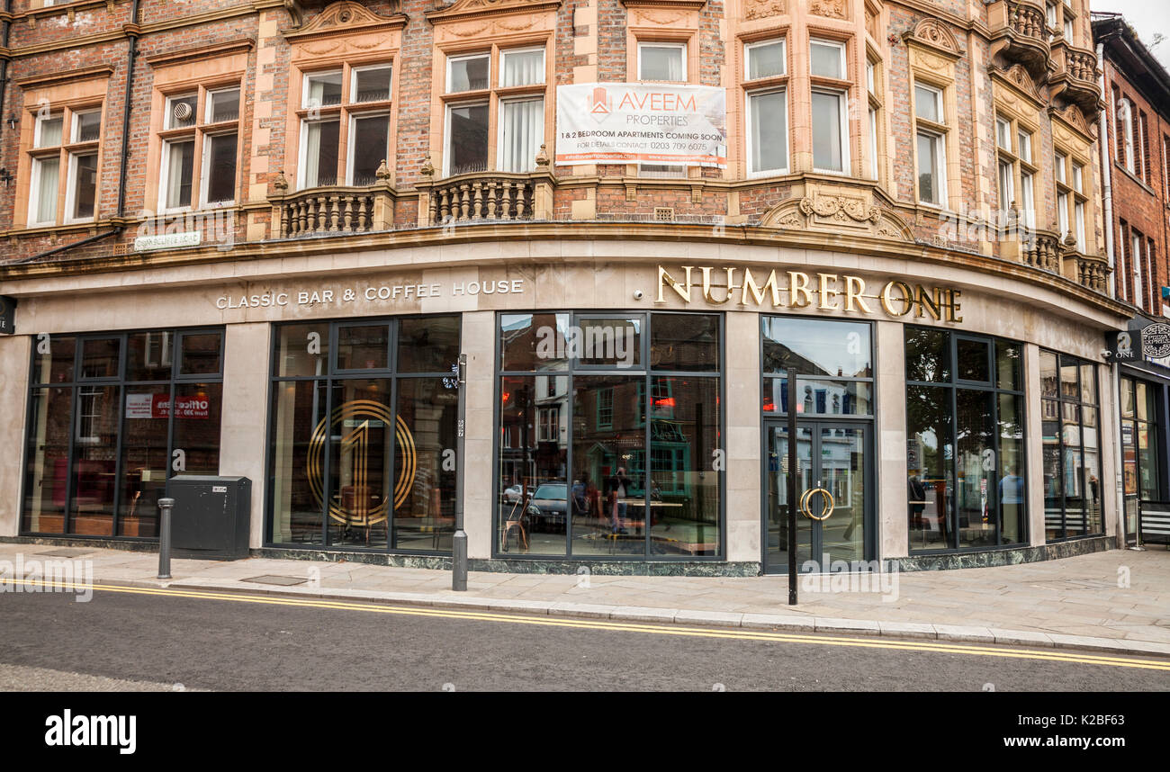 Number One, classic bar and coffee house in Darlington,England,UK Stock