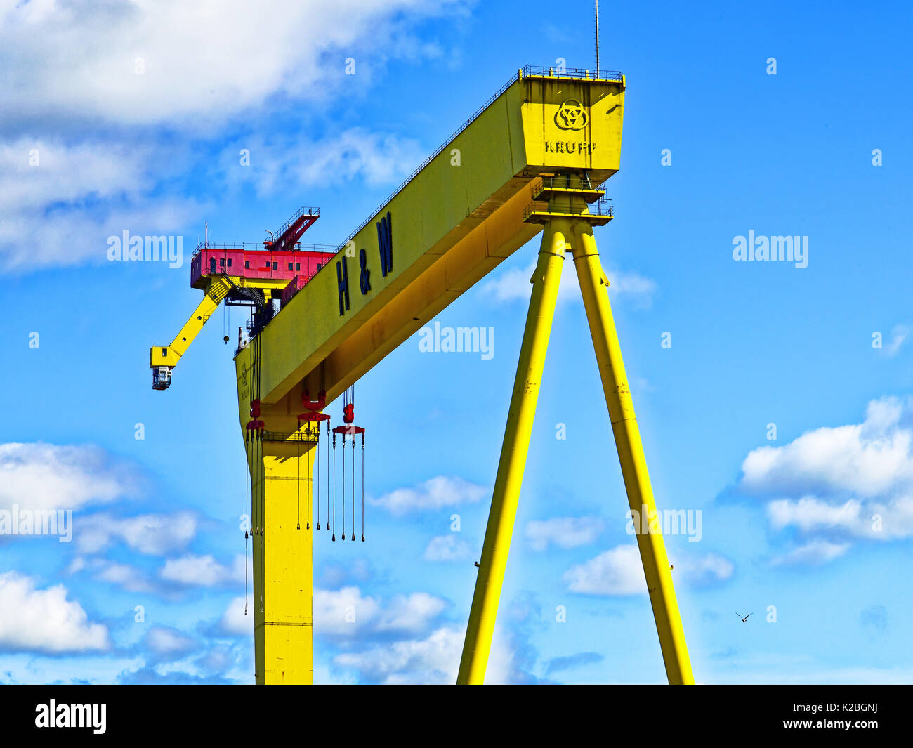 Belfast Northern Ireland Harland and Wolff Krupp shipbuilding cranes