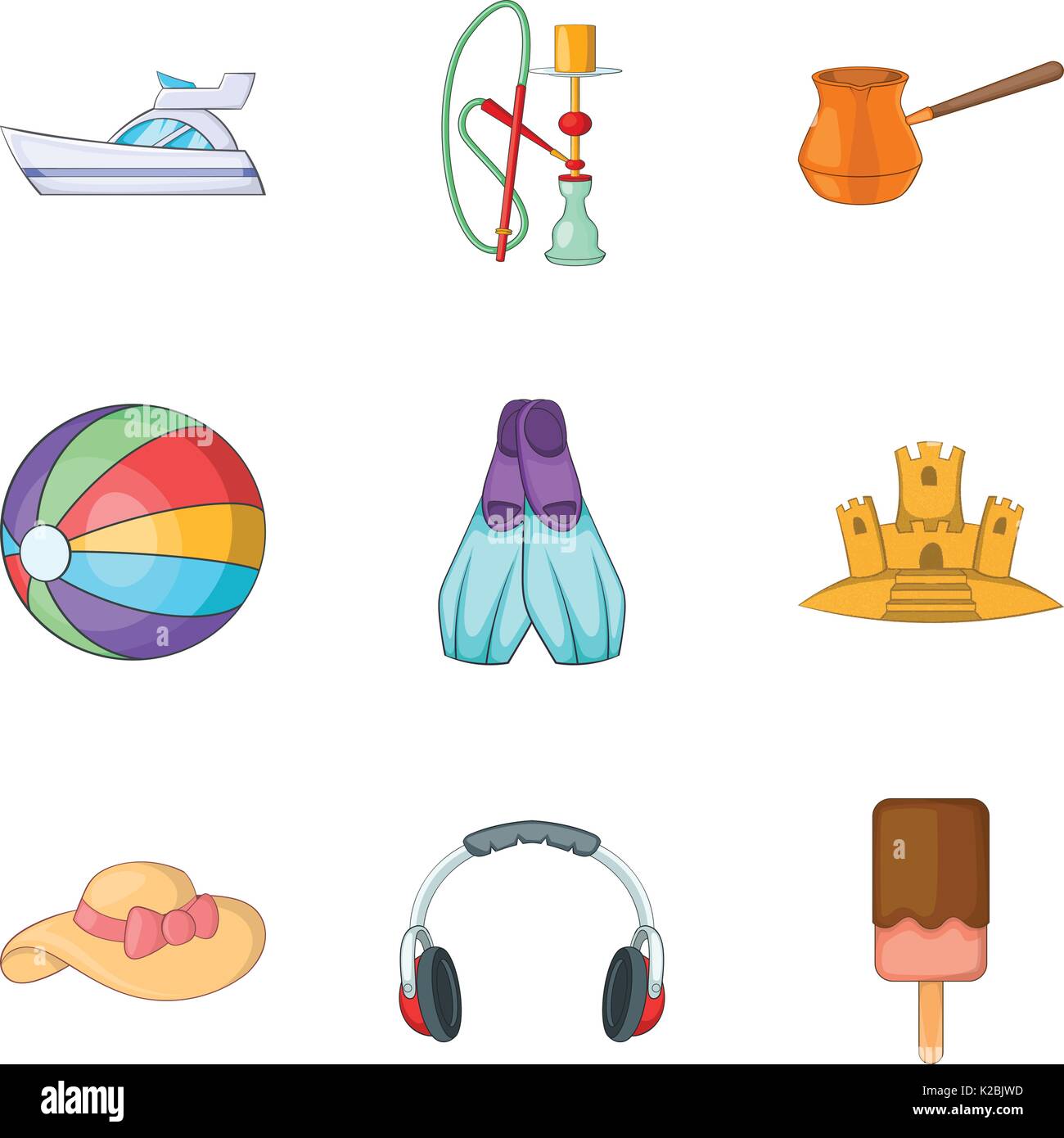 Boat icons set, cartoon style Stock Vector Image & Art - Alamy