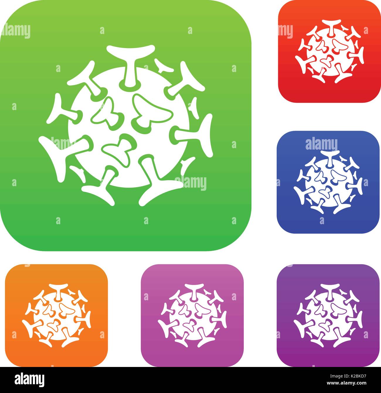 Round viral bacteria set collection Stock Vector Image & Art - Alamy