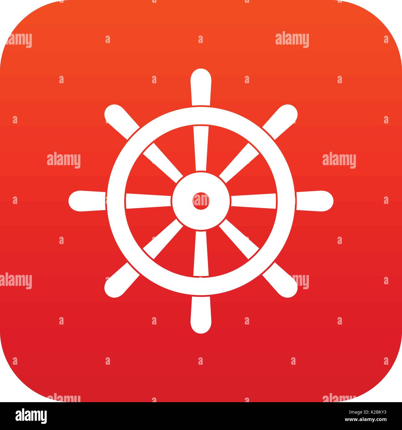 Wooden ship wheel icon digital red Stock Vector Image & Art - Alamy