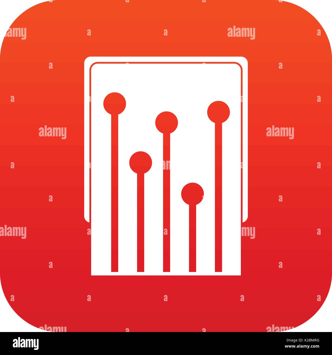 Computer processor icon digital red Stock Vector Image & Art - Alamy