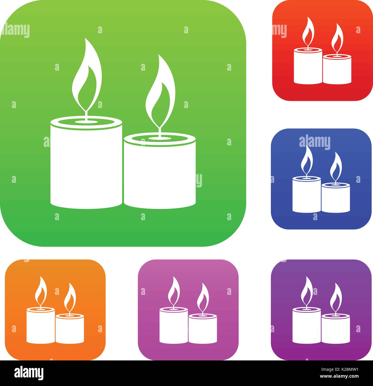 Aromatic candles set collection Stock Vector Image & Art - Alamy