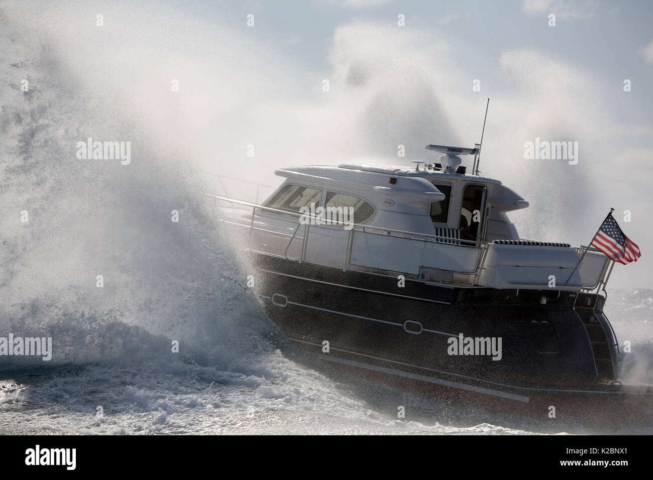 Motorboat 'Elling' at Palm beach, Florida, USA, March 2007. Stock Photo
