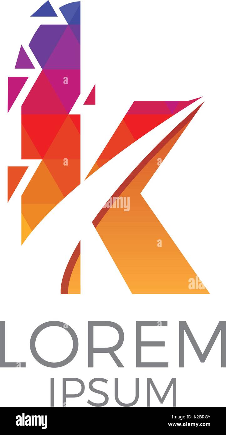 Letter 'k' Geometric Stock Vector Image & Art - Alamy