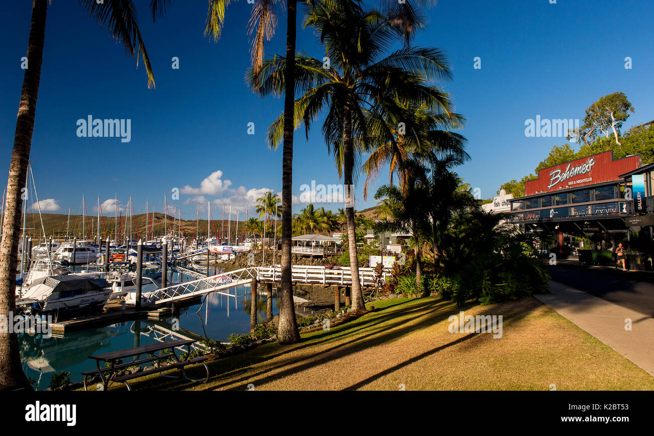 Boats moored in Hamilton Island Marina, Whitsunday Islands, Queensland, Australia, November 2012. Stock Photo