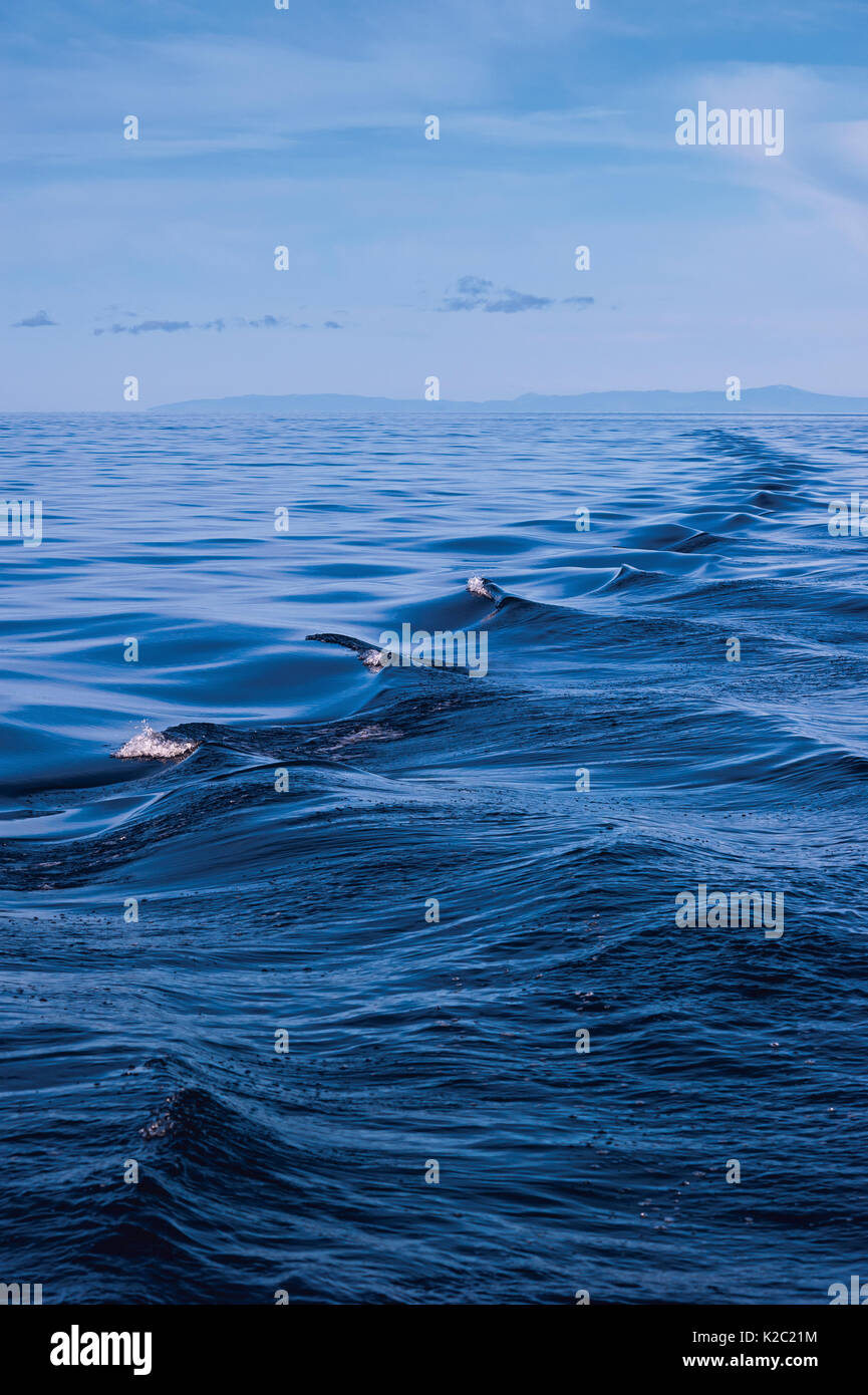 Waves on Lake Baikal seen from boat, Siberia, Russia, October 2011 Stock Photo