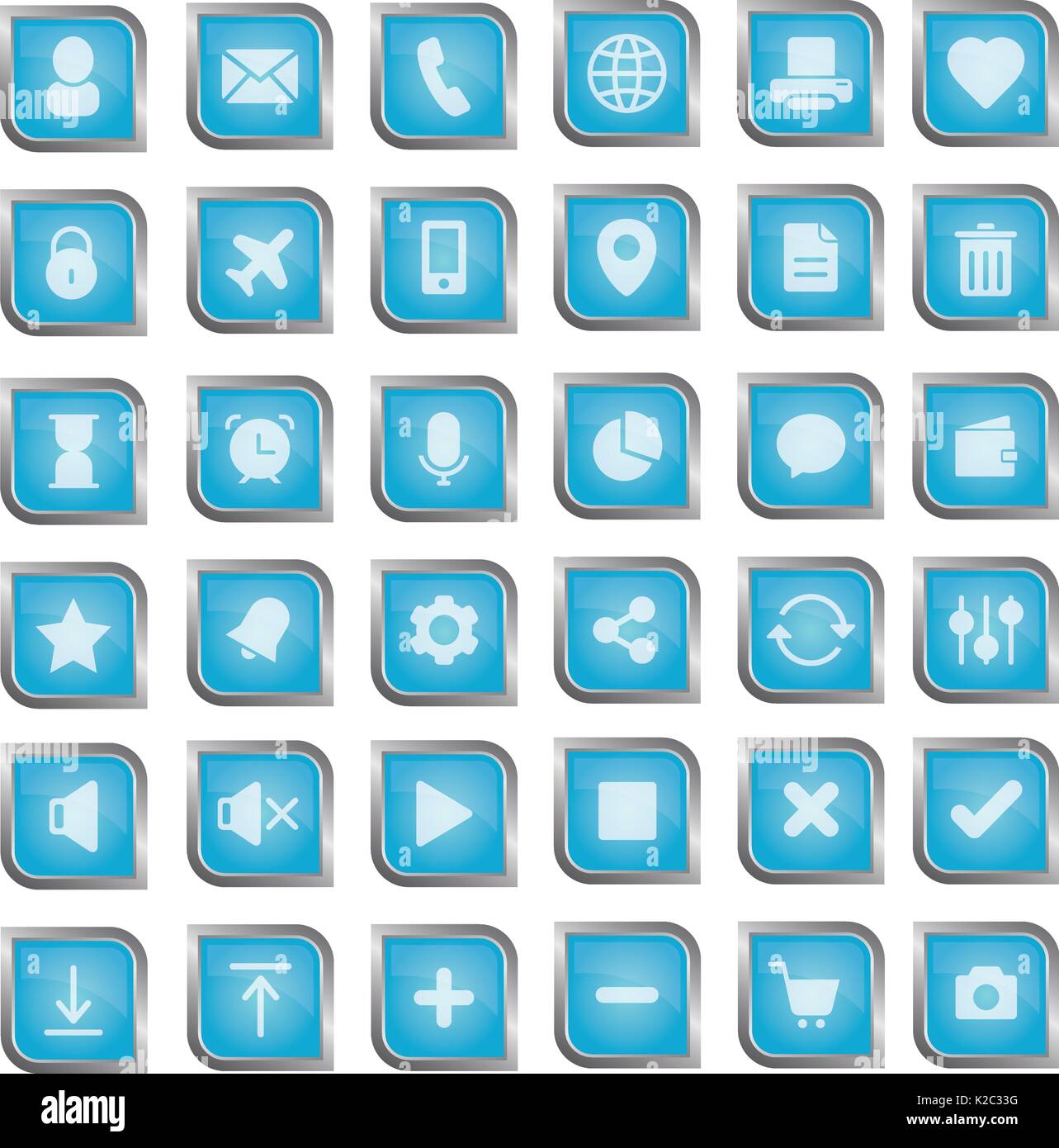Web Icon Set Stock Vector Image & Art - Alamy