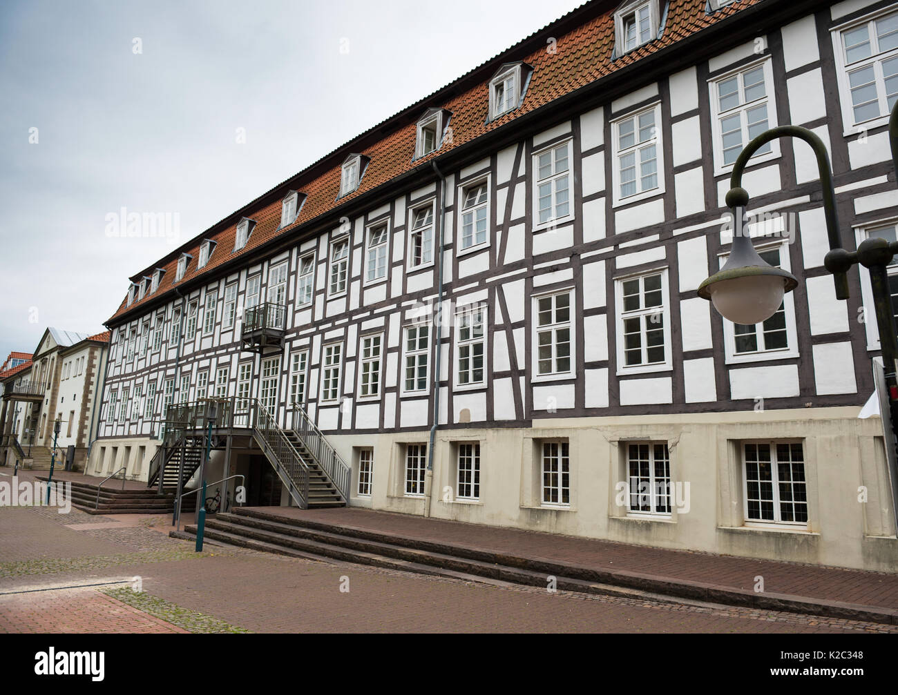 Facade of a historic building in Horn-Bad Meinberg, Lippe, Stock Photo