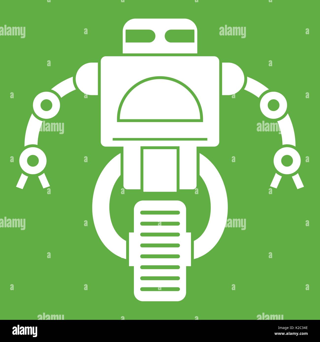 machine-robot-icon-green-stock-vector-image-art-alamy